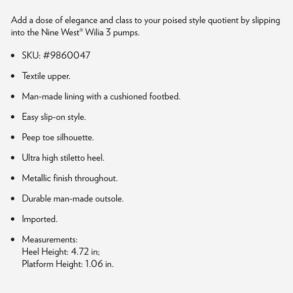 NIB Nine West Wilia Platform Heels in Gold - Sz 9 - Picture 12 of 12